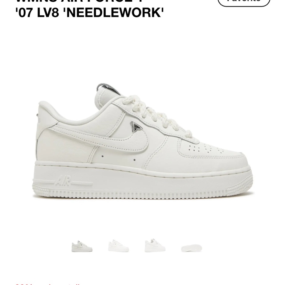 Nike Air Force 1 07 LV8 “chrome tip sail tip” needlework Low-Top